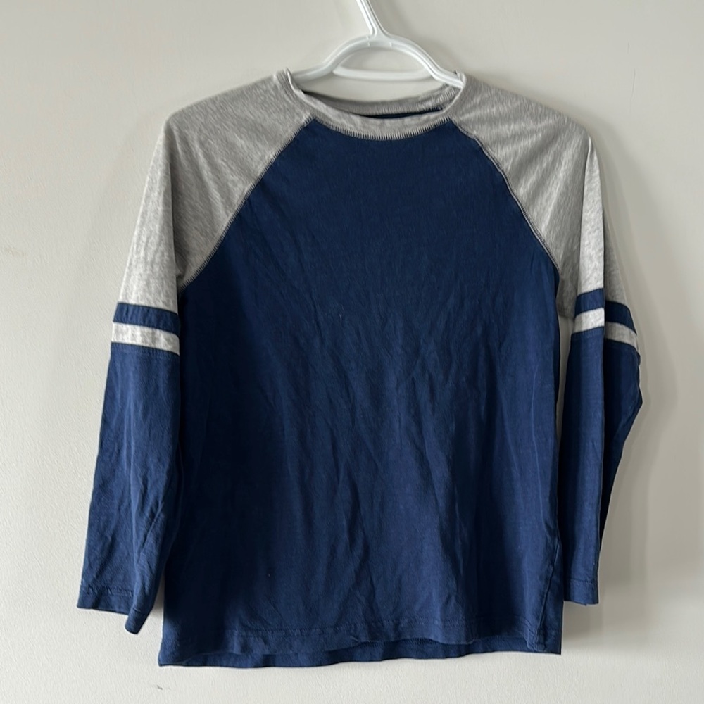 Blue and Gray Long Sleeve Shirt